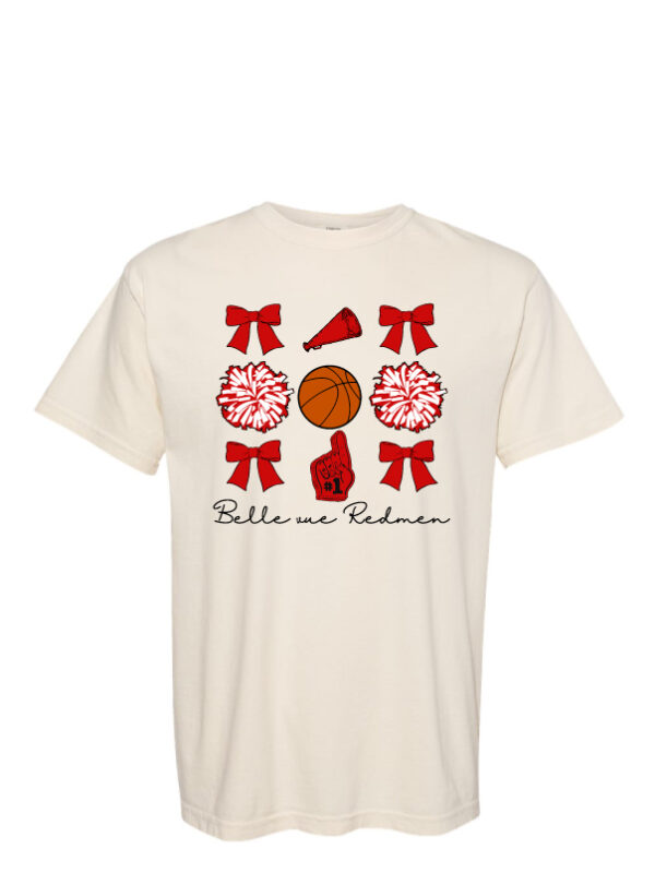 Lady Redmen Cheer Tee Shirt - Ivory