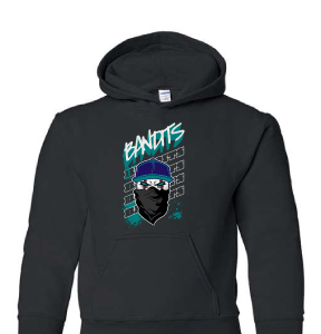 Baseball Black Hoodie Sweatshirt [Adult / Youth]