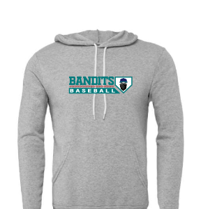 Baseball Grey Fleece Hoodie Sweatshirt [Adult / Youth]