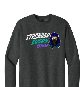 Stronger Every Day Grey Softball Fleece Crewneck [Adult / Youth]
