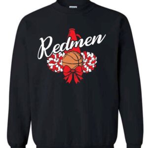 BMS Basketball Cheer Sports Black Crewneck