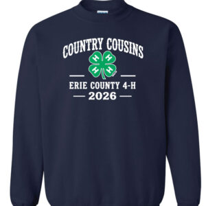 Erie County 4H Navy Crewneck Sweatshirt