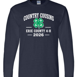 Erie County 4H Navy Long Sleeve Tee Shirt